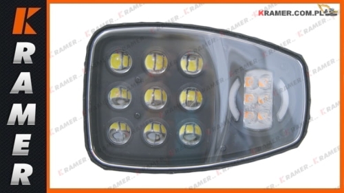 700/50193 LED Lampa przednia drogowa JCB prawa LED 3CX ładowarki front road lamp / передний дорожный фонарь / predné cestné svetlo / priekinis kelio žibintas