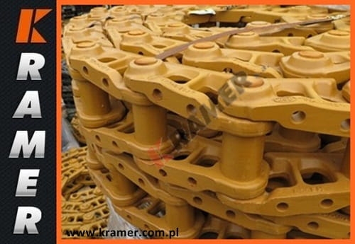 Łańcuch gąsienicy D5 SMAROWANY 47 ogniw CR3520/47 Smarowany łańcuch spycharkowy gąsienicy typu SALT ( SEALED AND LUBRICATED - uszczelniany i olejowany) zamykany na ogniwo spinające. Stosowany w CAT D5, D5B LIEBHERR PR722 BL i innych.