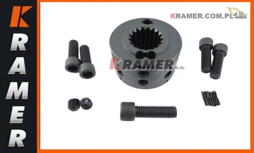 Wkład sprzęgła elastycznego 17 zębów. Stosowany w maszynach budowlanych Wymiary: 100x41x65