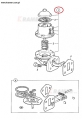 17/402000 Pompka paliwa JCB silnik PERKINS YB 426 436 1135 1115 805B Fuel injection pump/ Pump Group-Fuel Priming/ Handkraftstoffpumpe/ Насос ручной подкачки топлива/ Pompa del carburante/ Pompe a essence.