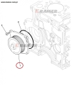 Pompa wody JCB 3CX 4CX - Silnik DieselMax  320/04542; Pompa wody/ Water pump/ Wasserpumpe/ водяной насос/ pompa dell'acqua/ pompe a eau.