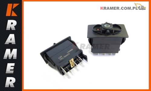 Przełacznik kabinowy JCB wycieraczki tył 3CX 4CX  701/60003  Switch Rear wiper / Self Leveling / 12V