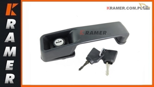 Klamka drzwi JCB 3CX 4CX do 2001 r.     123/06547; Klamka drzwi+ 2 kluczyki/ Door handle+ 2 keys/ Türgriff+ 2 Schlüssel/ Ручка двери наружная+ 2 ключа/ Maniglia della porta+ 2 chiavi/ Poignée de porte+2 clés.