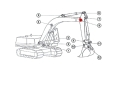 202-70-61210 20G-70-33120 Sworzeń ramienia KOMATSU PC100-6 PC130-8 PC128US PC150 PW160-7 PW160-10 PW160-11 Pin AS / Палец
