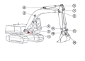 203-46-56260 Sworzeń KOMATSU BOOM PC138 PC130 PW130 PC160 Pin / Палец / csap / bolt / stift