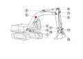 2299245 229-9245 Sworzeń łączenia ramienia CAT 301.8 301.8C 301.6 301.6C 301.5 Pin / Палец / csap / bolt / stift