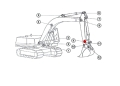 3792813 379-2813 Sworzeń łącznika łyżki CAT 301.7D CR 301.4C 301.7D Pin / Палец / csap / bolt / stift /