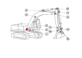 3150800 315-0800 Sworzeń CAT 320D 323D ramienia boom Pin / tapp / bolzen / Палец