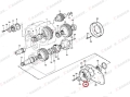 4720535 Flansza VOLVO skrzyni L90C L120B L90D L120; Gearbox flange/ Getriebeflansch/ Фланец коробки передач/ Flangia del cambio/ Bride de boîte de vitesses.