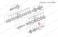 Flansza wału skrzyni stosowana w koparko-ładowarkach VOLVO BL60  BL70  BL61  BL71  BL60B  BL70B  BL61B  BL71B 11709146 Flange / Флянец; Gearbox flange/ Getriebeflansch/ Фланец коробки передач/ Flangia del cambio/ Bride de boîte de vitesses.
