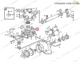 471780 Dolna obudowa termostatu stosowana w maszynach VOLVO L90 A20 A25  A30 A25C L90C L70C EW200 EW230B L120C L120B L120  471780 Thermostat Housing