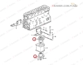 4880352 Odbojnik gumowy stosowany w ładowarkach VOLVO L150  L150C  L150D  L180  L180C  L180D Rubber cushion / Gummipuffer / опора двигателя / Gummikudde / Coussin en caout. / taco de goma