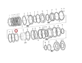 Tarczka hamulcowa stosowana w maszynach VOLVO A25D  A25E  A30C  A30D  A30E  A35C  A35D  A35E  A35F  A40  A40D  A40E 11038723 ; Tarcza hamulca/ Brake disk/ Bremsscheibe/ Тормозной диск/ Disco freno/ Disque de frein.