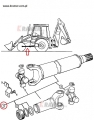 Wał napędowy przedni JCB 3CX 4CX  914/35200; Propshaft front/Drive shaft/ Vordere Antriebswelle/  Карданный вал передний