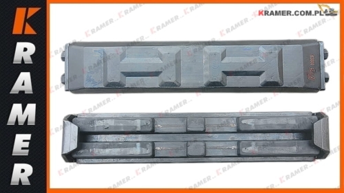 RP171-190/600HD Nakładka gumowa stopy gąsienicy 600 skok 171 i 190 Rubber pad / Накладка резиновая гусеничного трака
