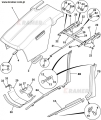 Osłona pokrywy silnika prawa JCB 3CX 4CX 332/P5260 Rail Bonnet