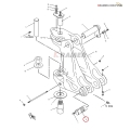 Sworzeń CAT ramienia tył 438D 416B 428C 428D  1300485  Pin / pivot / perno / стрыжань / stožer / otočný čep / spil / ašis / vira / Drehpunkt / sväng / colyn / tengely /