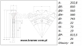 Koło napędowe Hanomag D600D HA553; Sprocket/ Turas/ Kettenräder/ Antriebsräder/ звёзды/ Pignon/ Lánckerekek/ Rueda cabilla/ Ruota motrice/ Drivhjul/ Vetopyörät/ Dzenoša zvaigzne/ Žvaigždes/ Hnací kola/ veotähikud.
