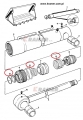 991/00015 Pakiet uszczelnień JCB 3CX 4CX siłownika TILT  Seal Kit / set of seals