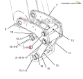 1545278 154-5278 Sworzeń CAT łyżki koparkowej 420D 422E 424D 428D 432E 432D 434E 444E 442D 442E  Pin / pivot / perno / stožer / otočný čep / spil / ašis / vira / Drehpunkt / sväng / colyn / tengely  / Палец
