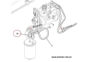 Rurka paliwa JCB Silnik JCB DieselMax po 2004r  320/07087  Pipe fuel Filter to injection pump