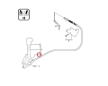 15705986 Linka gazu VOLVO EC14 EC15B EC25 EC20B  Accelerator cable / Cable Throttle Accelerator / Подкачка / Трос дросселя / Тросик газа