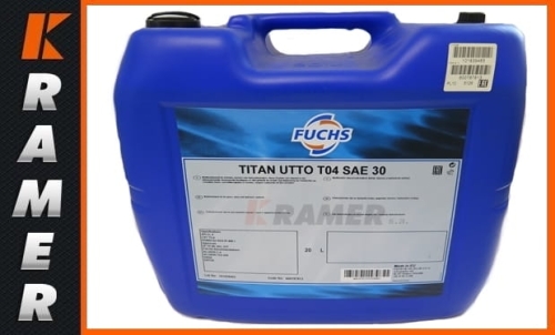 Olej przekładniowy FUCHS Titan UTTO T04 SAE 30 20L  600787813  Olej przekładniowy / трансмиссионное масло / huile pour engrenages / převodový olej / aceite para engranajes / alyva / pārnesumu eļļas / Getriebeöl / olje orodjeväxellådsoljahajtóműolaj