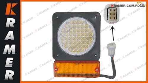 700/21100 LED Lampa przednia drogowa JCB stary typ LED 3CX 4CX front road lamp / передний дорожный фонарь / predné cestné svetlo / priekinis kelio žibintas