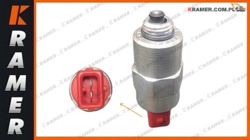 1472645 147-2645 Cewka gaszenia ESOS CAT PERKINS 24V OEM 312D 313D 315B 318D 323D 430D 430E 914G 924G Diesel shutoff solenoid / Stop solenoid / Клапан электромагнитный отсекатель / Соленоид ТНВД