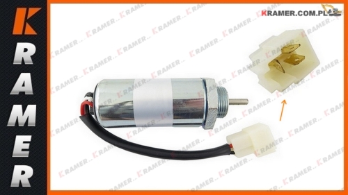 87209-1152  872091152 Cewka gaszenia HITACHI EX70  Diesel shutoff solenoid / Flameout shutdown shut offsolenoid switch  / Клапан электромагнитныйотсекатель / Соленоид ТНВД