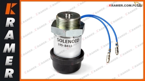 1958411 Cewka gaszenia CAT 12V 304 305 303 302.5C solenoid valve / Flameout shutdown shut off solenoid switch / Клапан электромагнитный отсекатель