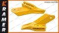 E11R KTS 1000.3  FUHD Ząb łyżki minikoparki boczny prawy standard 1000.3 Rozstaw śrub 40-45 mm Grubość lemiesza 16 mm Średnica śruby M12 Tooth / zahn / Tip / Diente / ЗУБ