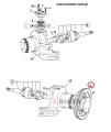 Koło centralne piasty JCB 3CX 4CX  453/04402 Planetary carrier gear / Шестерня / Drive gear / Antriebsrad / Шестерня редуктора для спецтехники