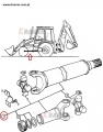 Wał napędowy przedni JCB 3CX 4CX MANUAL  914/56400 ; Propshaft front/Drive shaft/ Vordere Antriebswelle/  Карданный вал передний