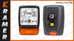 Lampa przednia JCB lewa 3CX 4CX z kierunkami