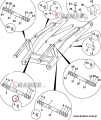 811/90472 Sworzeń JCB 3CX 4CX wysięgu przód Sworzeń / Pin / Палец