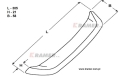 E 90; Nóż boczny łyżki obustronny L=305 ; Osłona boczna łyżki / Reversible sidecutters for excavators /
