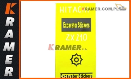 Naklejki Hitachi Zaxis ZX210 komplet 000003656 excavator stickers