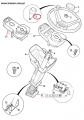 Gałka na kierownicę JCB - Zamiennik 123/03842 steering wheel knob / Ручка руль / Gombík volant / ручка руль / волан копчето / kola upravljača / Knoflík volant / rat knop / rooli nupp / ohjauspyörä nuppi / bouton du volant /