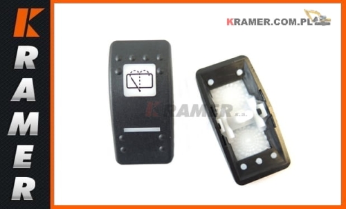 Klawisz przełącznika JCB spryskiwaczy 3CX 4CX 520  701/58828  Actuator, wash,wipe, switch decal
