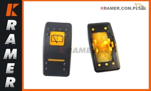 Klawisz przełącznika JCB spryskiwaczy 3CX 4CX 520  701/58707  Cover, wash, wipe, switch decal