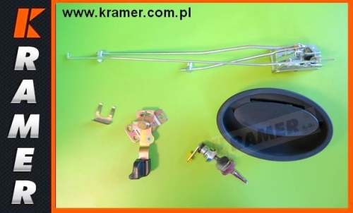 Zamek drzwi kabiny kpl. KOMATSU PC200-8  000004803;  Door lock / Türschloss/ Дверной замок/ Serratura della porta/ Serrure de porte.
