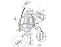 123-06144S 24.jpg Cover/ yellow lefthand pipe/ 3CX, 4CX Cab