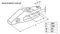 Adapter CAT J250 - ładowarkowy - przykręcany 2otw. 1U0257 Inne numery katalogowe - 1U0257 / MV752FU / 8J6656 / E303  Adapter / Zahnhalter / адаптер /