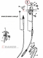 Linka gazu JCB 3CX     910/43800 Cable, assembly, lever, throttle control / Gaszug / трос газа.