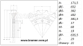 Koło napędowe Daewoo Solar 175 150 155 1702108-1019; Sprocket/ Turas/ Kettenräder/ Antriebsräder/ звёзды/ Pignon/ Lánckerekek/ Rueda cabilla/ Ruota motrice/ Drivhjul/ Vetopyörät/ Dzenoša zvaigzne/ Žvaigždes/ Hnací kola/ veotähikud.