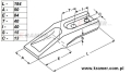 KTS_105FU Ząb mini jednostronny Z-I L=40  E3 TOOTH / TIP / ZAHN / Зубья