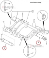 811/90697 811/50175 Sworzeń JCB 8014 8016 8018 8020 łącznika Pin / Палец / kanál csap / bolt / stift