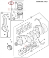 02/202920; Tłok kompletny JCB 3CX 4CX ; Tłok kompletny z pierścieniami/ Piston assy with rings/ Kolbenbaugruppe mit Ringen/ Поршень/ Pistone completo di anelli/ Assemblage de piston avec anneaux.