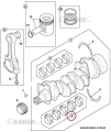 Panewki główne JCB 3CX / 4CX- Perkins AA AB AR AK;Numer katalogowy - 02/192002; Kit big end bearing / Kit Big End Lager / Комплект подшипников